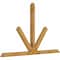 Ekena Millwork Saratoga Rough Sawn Timber Gable Bracket, Western Red Cedar, 96"W x 60"H x 4"D x 4"F, 15/12 Pitch GBW096X60X0404SAR00RWR - alternate 2